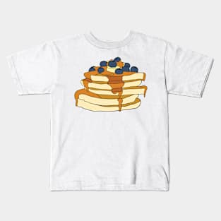 Syrup and Blueberry Pancakes Kids T-Shirt